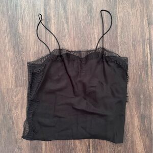 A.L.C. Black Lace Trim Camisole